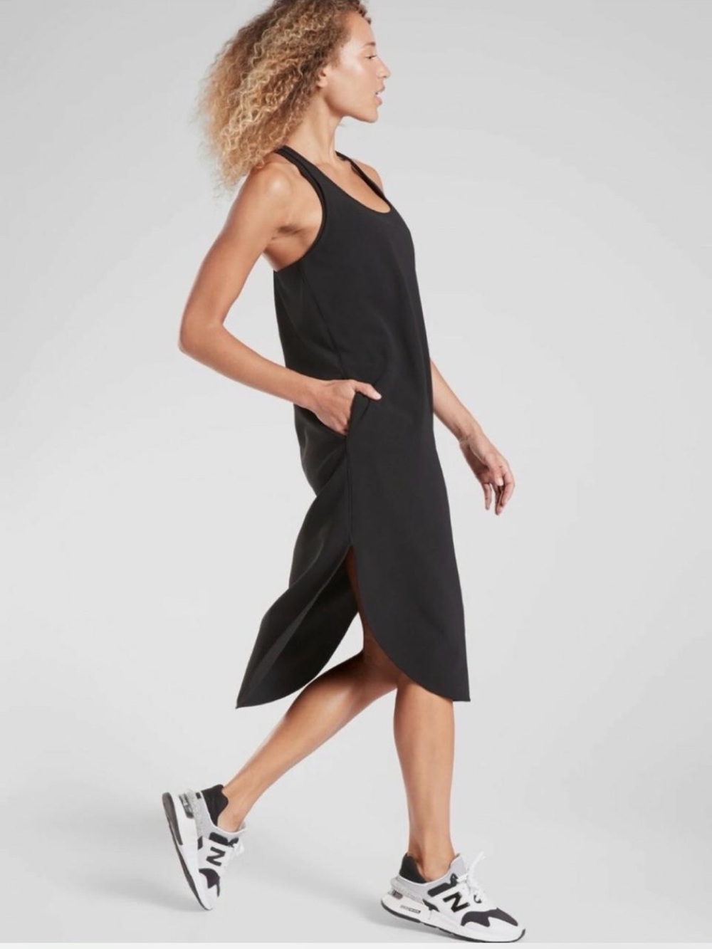 Athleta Black Sleeveless Tank Dress